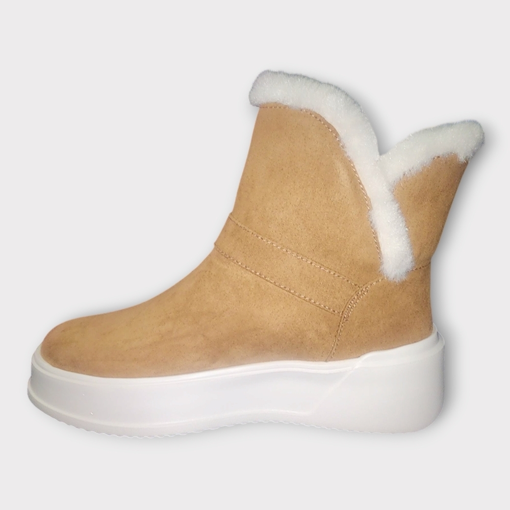 J/SLIDES Urban Sport Jasper Fur Lined Platform Booties, Womens 7 - Picture 3 of 7